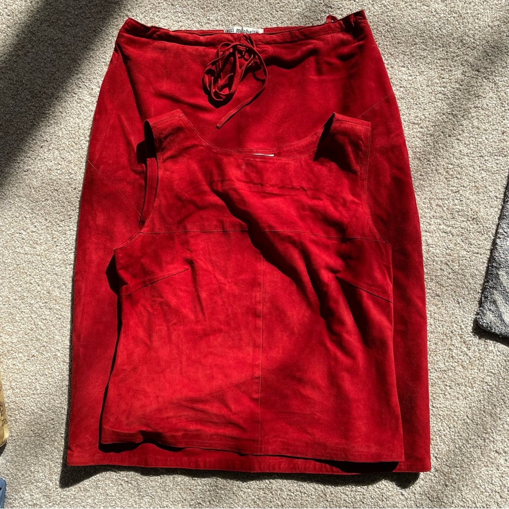 Jill Michelle Women’s Leather Skirt Set Size Small Top, Size 8 Bottom